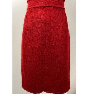 CAROLINA HERRERA MOHAIR SILK BLEND PENCIL SKIRT 8